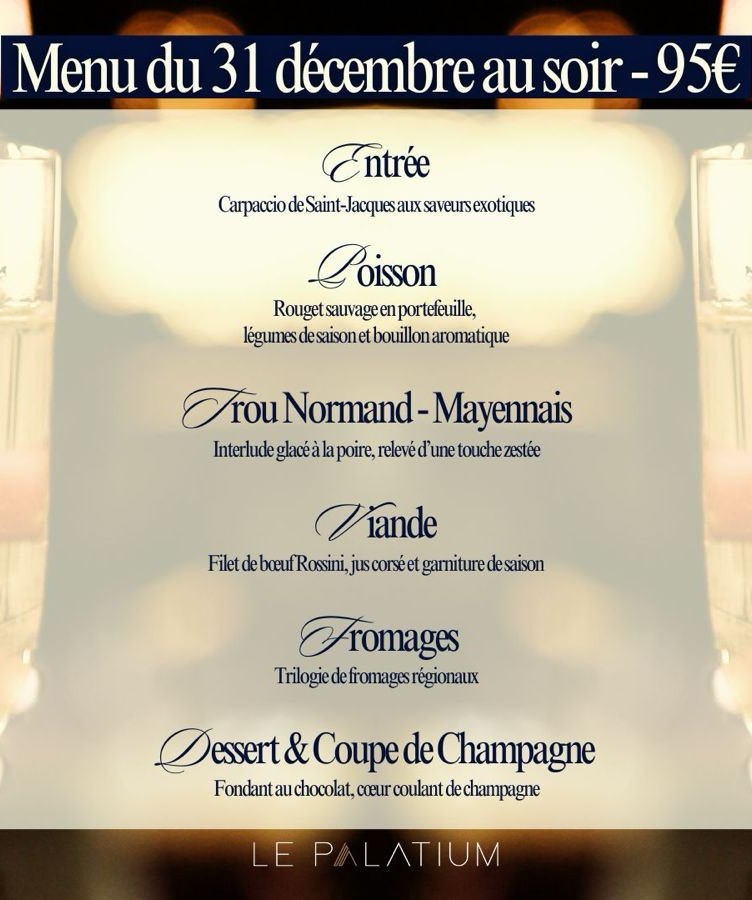 Menu 31 décembre